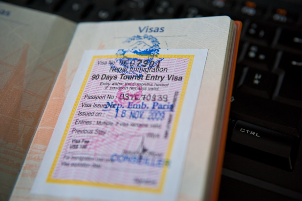 Visa pour le Nepal