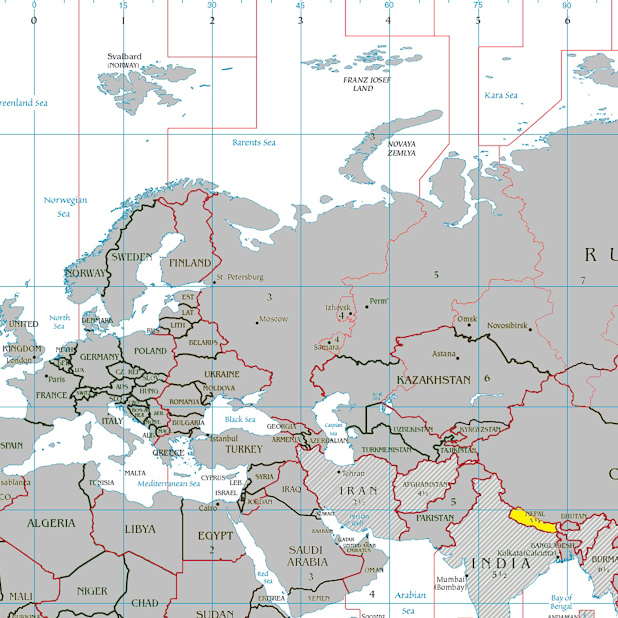 Fuseau horaire du Népal UTC+5:45